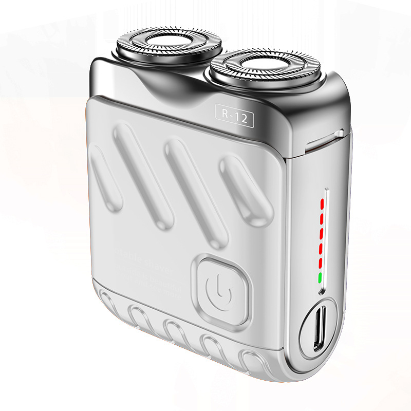 Rotary double ring electric shaver