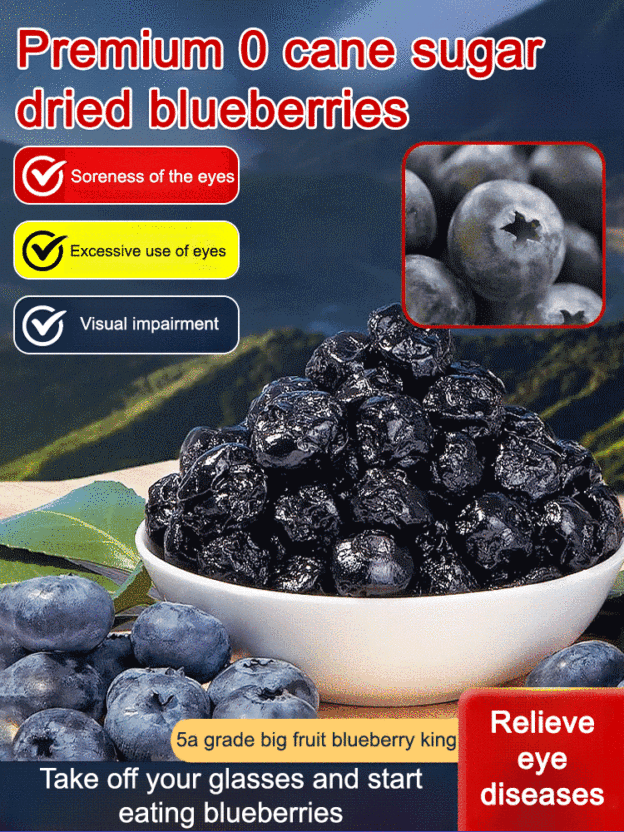 Super sugar-free blueberry dried fruit【Effectively relieves eye fatigue and dryness!】