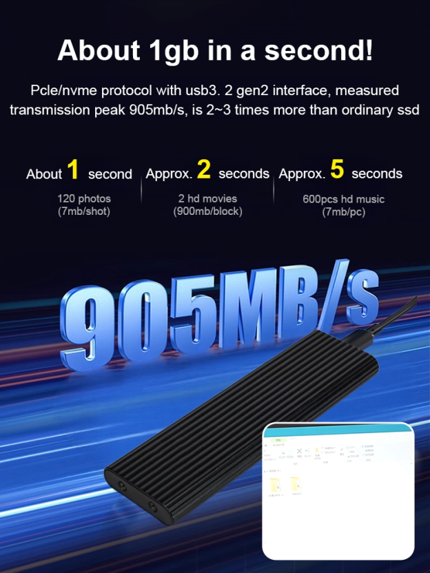 16TB Type-C Portable SSD: Universal for All Devices, 1GB/s Read Speed, Stable Storage Without Lag