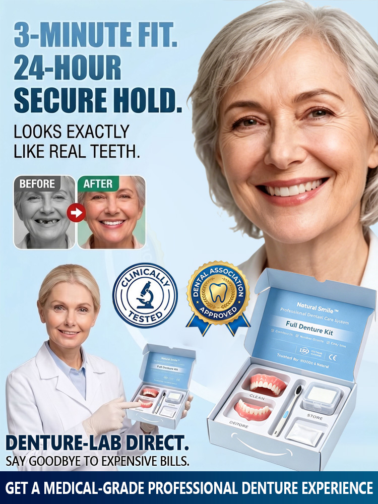 【💯Awarded the highest food-grade safety certification!💯】[Eternal Smile] Strongly Adsorptive Medical Full-Coverage Dentures👍Buy one get one free, 98.9% positive reviews, 99% repurchase rate!
