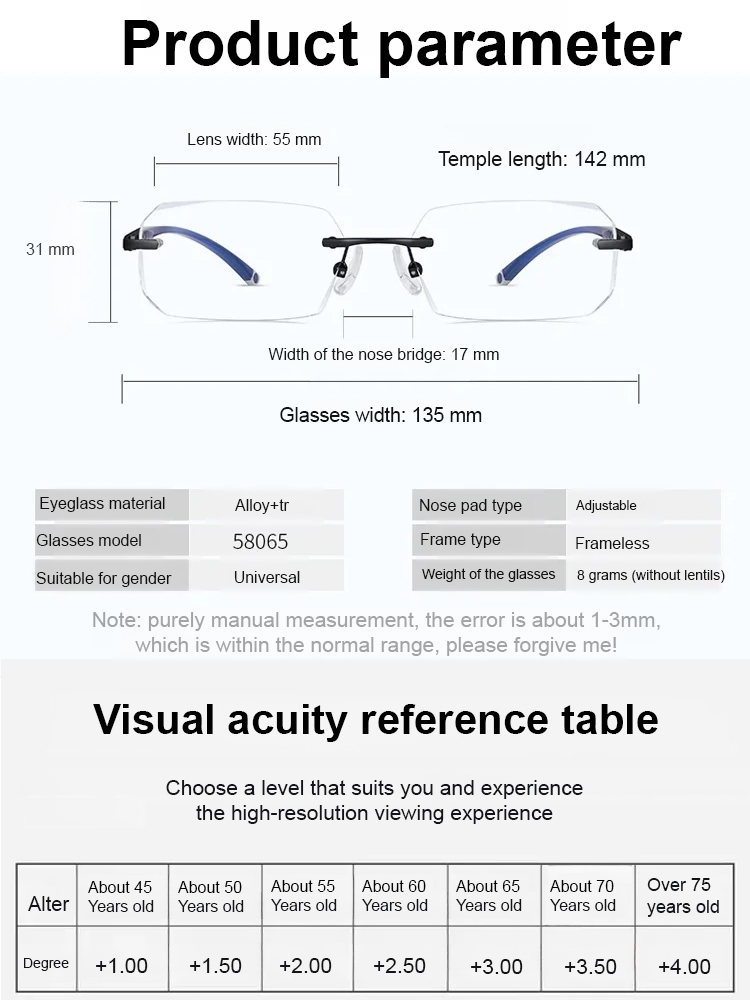 Diamond-Cut Smart Photochromic Reading Glasses/Sunglasses【The top choice for middle-aged and elderly people!】
