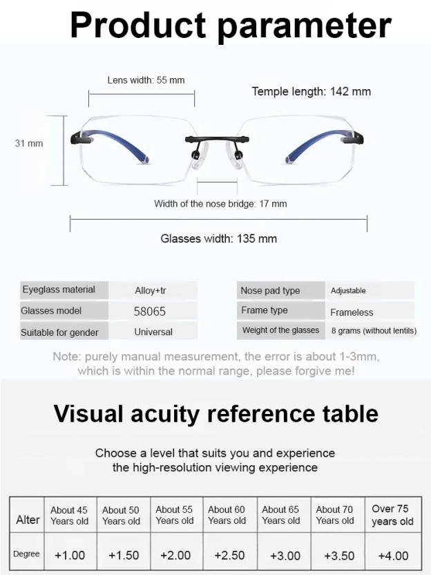 Diamond-Cut Smart Photochromic Reading Glasses/Sunglasses【The top choice for middle-aged and elderly people!】