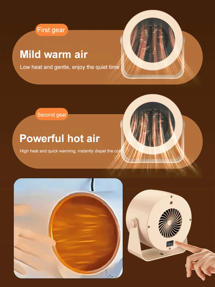 2025 New Fast-Heating Silent Fan Heater
