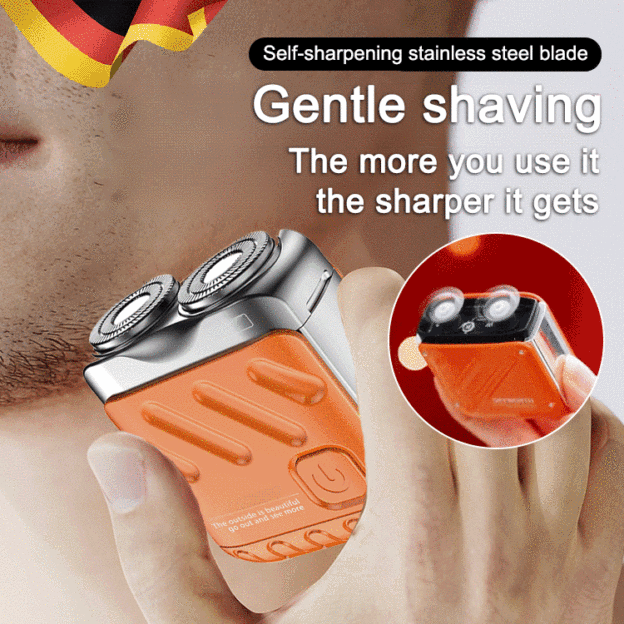 Rotary double ring electric shaver