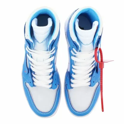 🎁🎁🎁【入手困難】🌹『緊急値下げ！』💯Off-White x Air Jordan 1 Retro High OG "UNC"OWジョイントノースカロライナブルー🎈🎈🎈