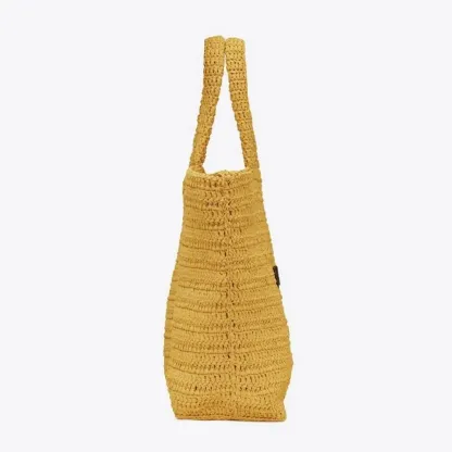 【SAINT LAURENT】VIVI雑誌掲載🔥！藤井サチ、東原亜希さんが夢中！夏の最新アイテム！RAFFIA リヴ・ゴーシュトートバッグ！セレブの必需品！手に入れるチャンスを見逃すな！