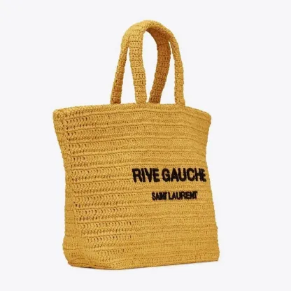 【SAINT LAURENT】VIVI雑誌掲載🔥！藤井サチ、東原亜希さんが夢中！夏の最新アイテム！RAFFIA リヴ・ゴーシュトートバッグ！セレブの必需品！手に入れるチャンスを見逃すな！