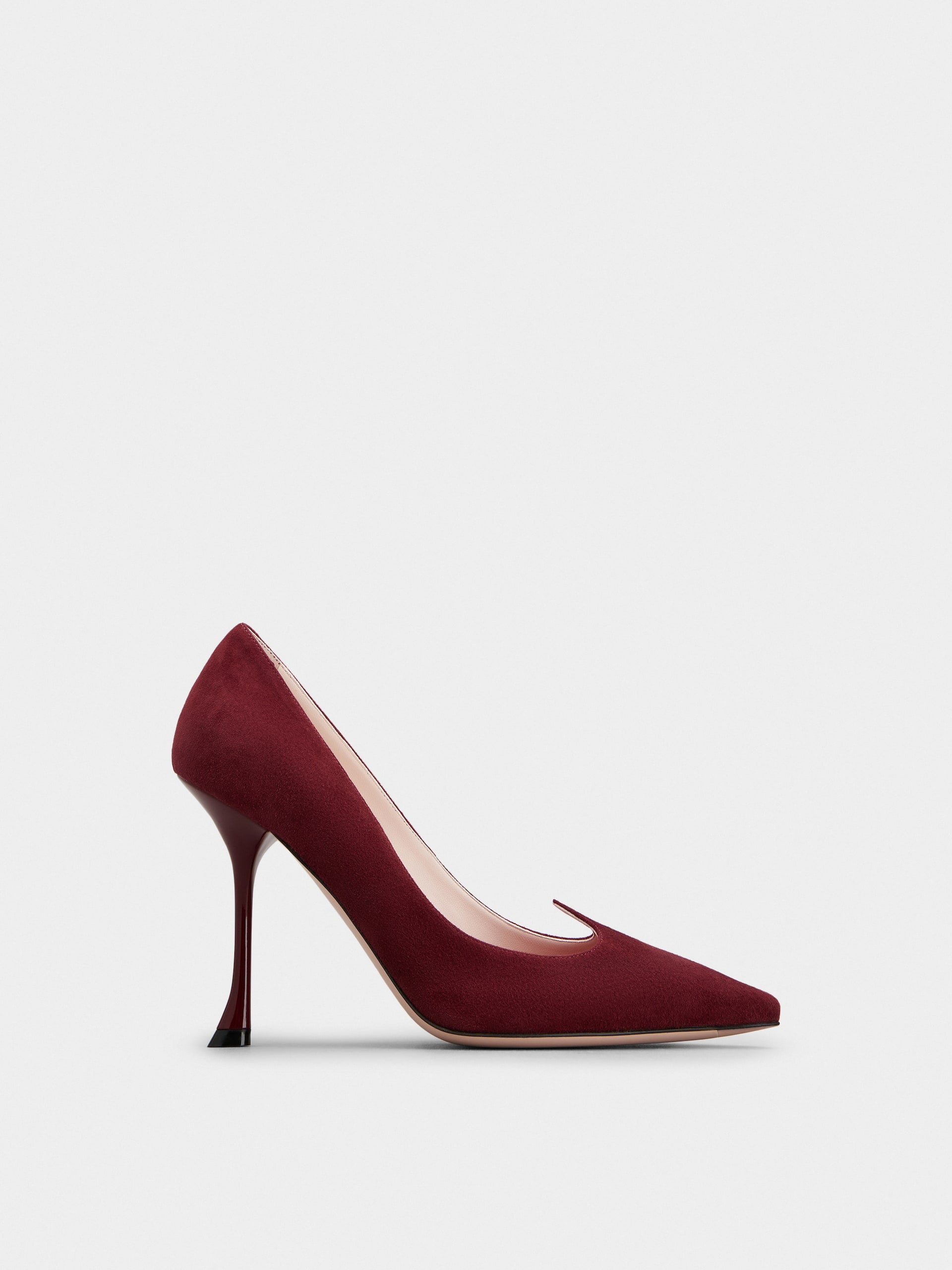 「アイ ラブ ヴィヴィエ」スエード パンプス 100 mm ボルドー
