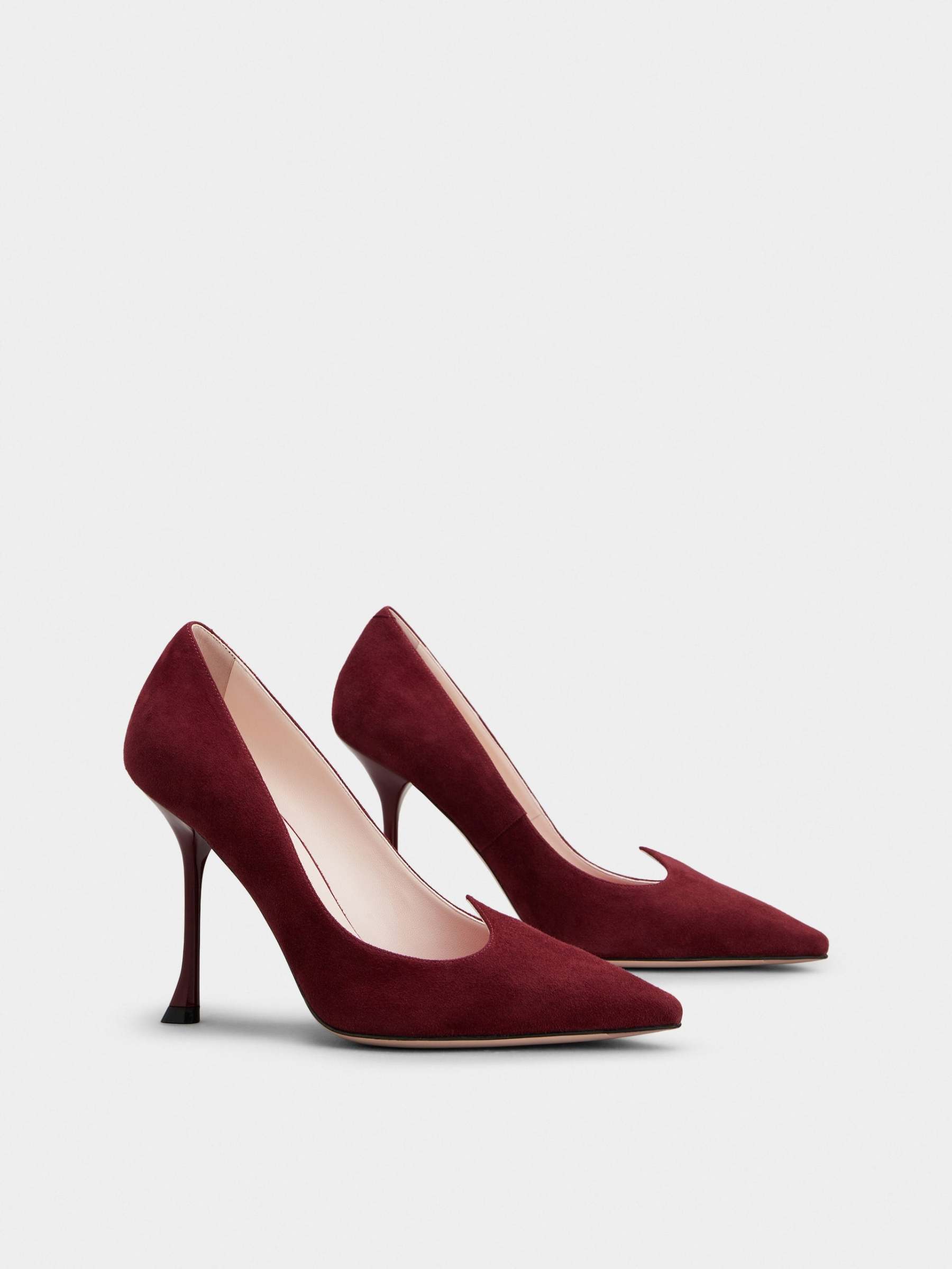 「アイ ラブ ヴィヴィエ」スエード パンプス 100 mm ボルドー