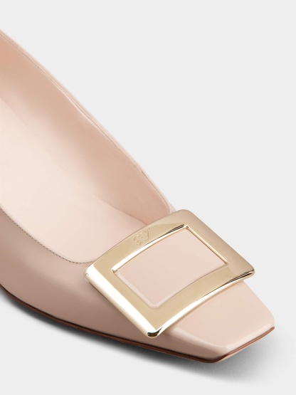 「ベル ヴィヴィエ」パテントレザー パンプス 45 mm ピンク