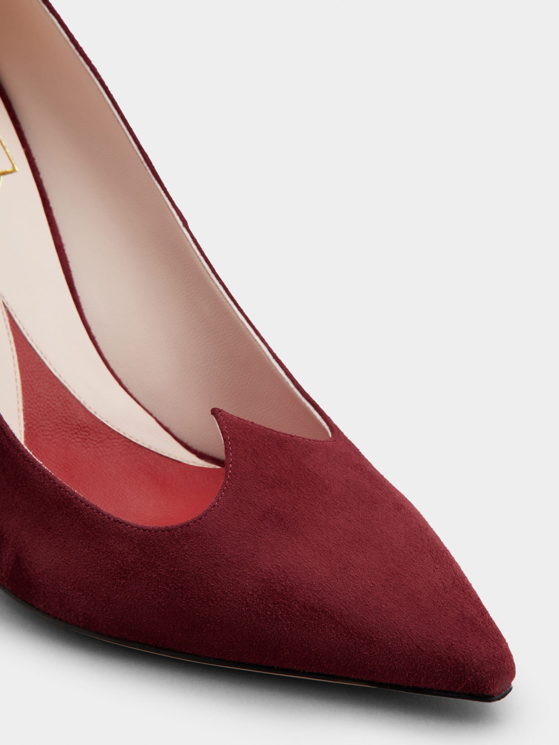 「アイ ラブ ヴィヴィエ」スエード パンプス 100 mm ボルドー