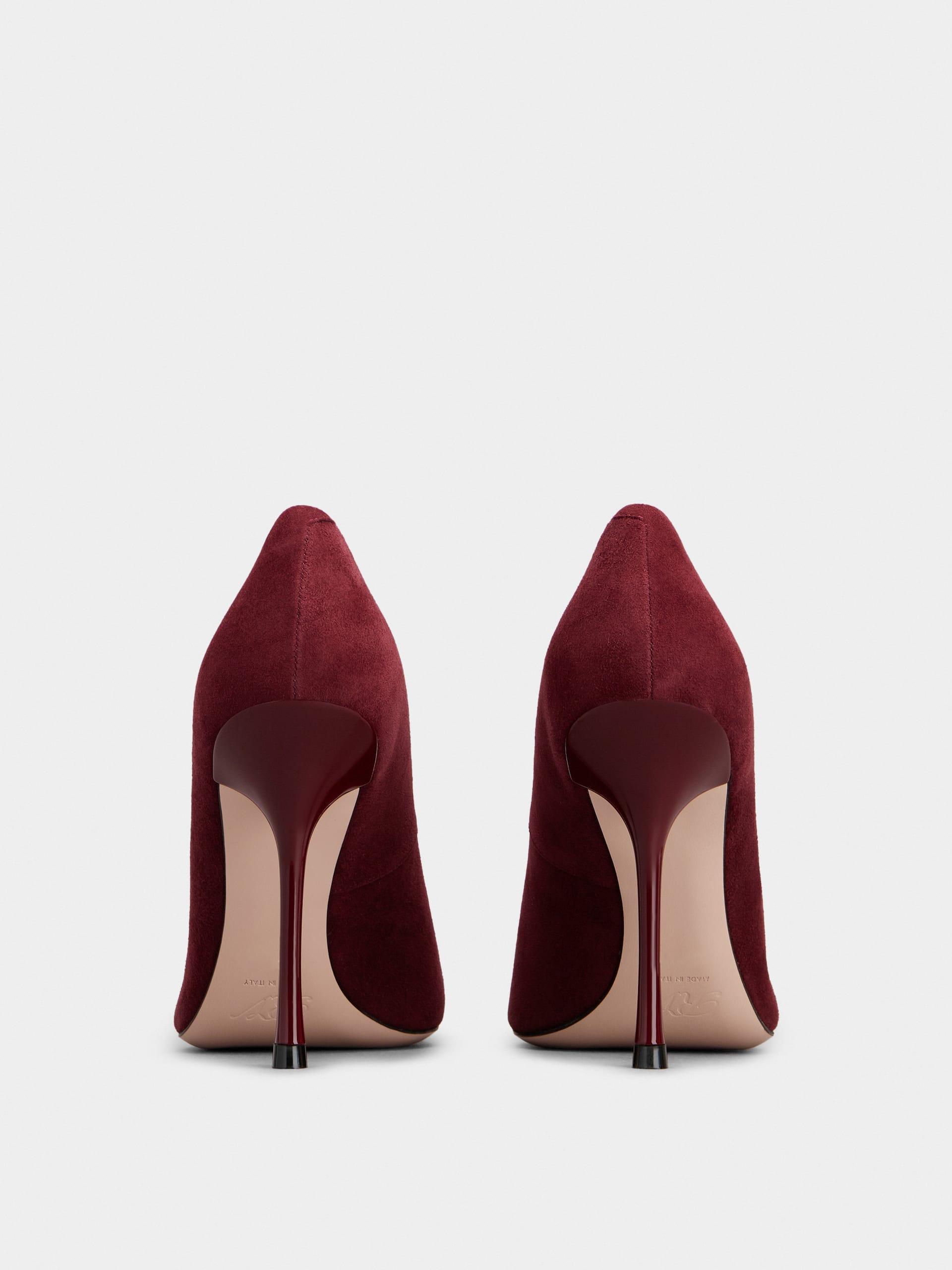 「アイ ラブ ヴィヴィエ」スエード パンプス 100 mm ボルドー
