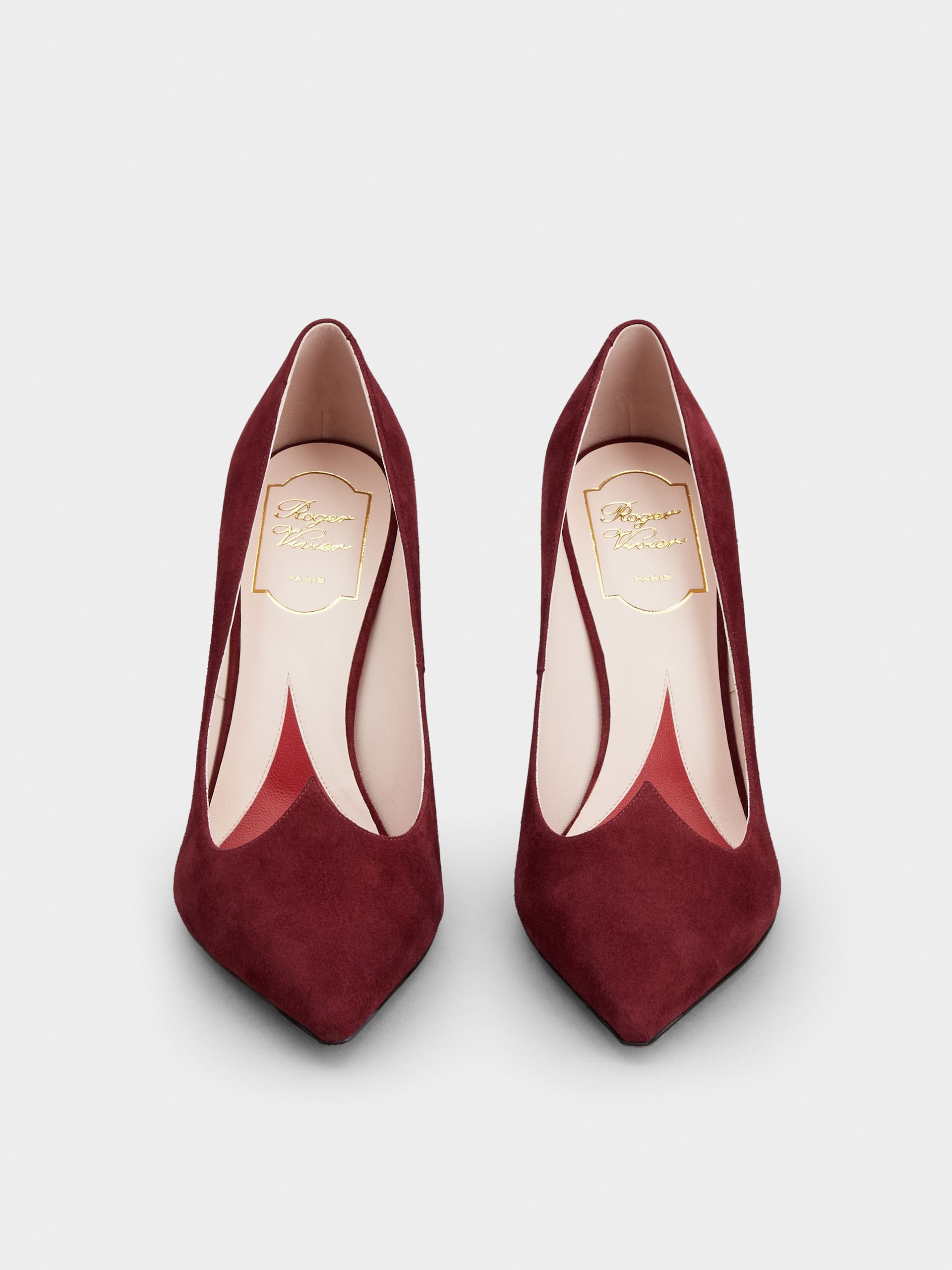 「アイ ラブ ヴィヴィエ」スエード パンプス 100 mm ボルドー