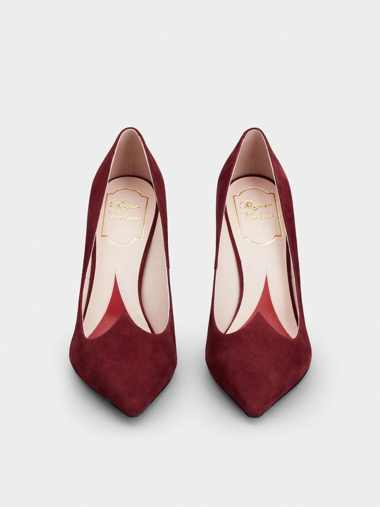 「アイ ラブ ヴィヴィエ」スエード パンプス 100 mm ボルドー