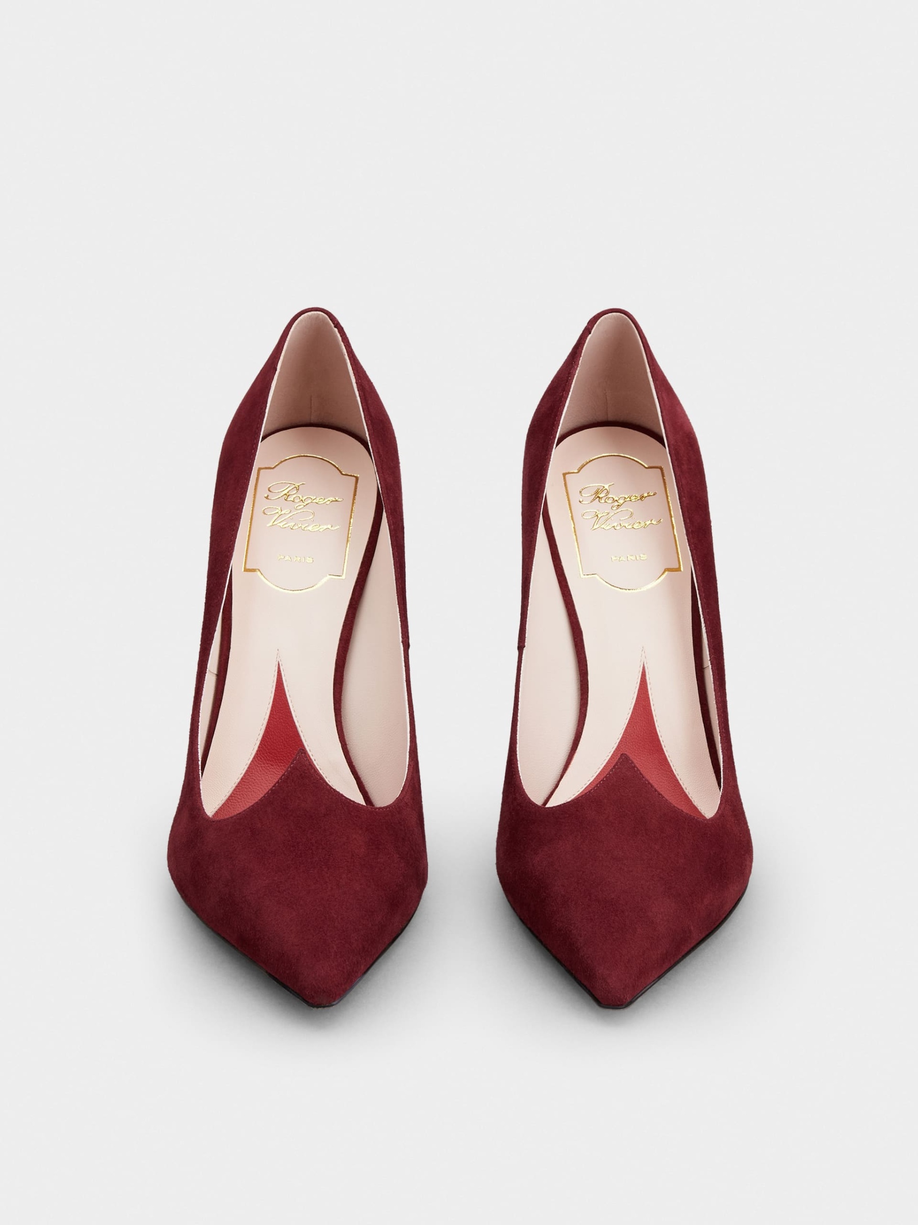 「アイ ラブ ヴィヴィエ」スエード パンプス 100 mm ボルドー