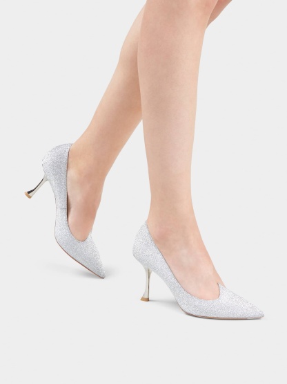 「アイ ラブ ヴィヴィエ」パンプス 85 mm シルバー