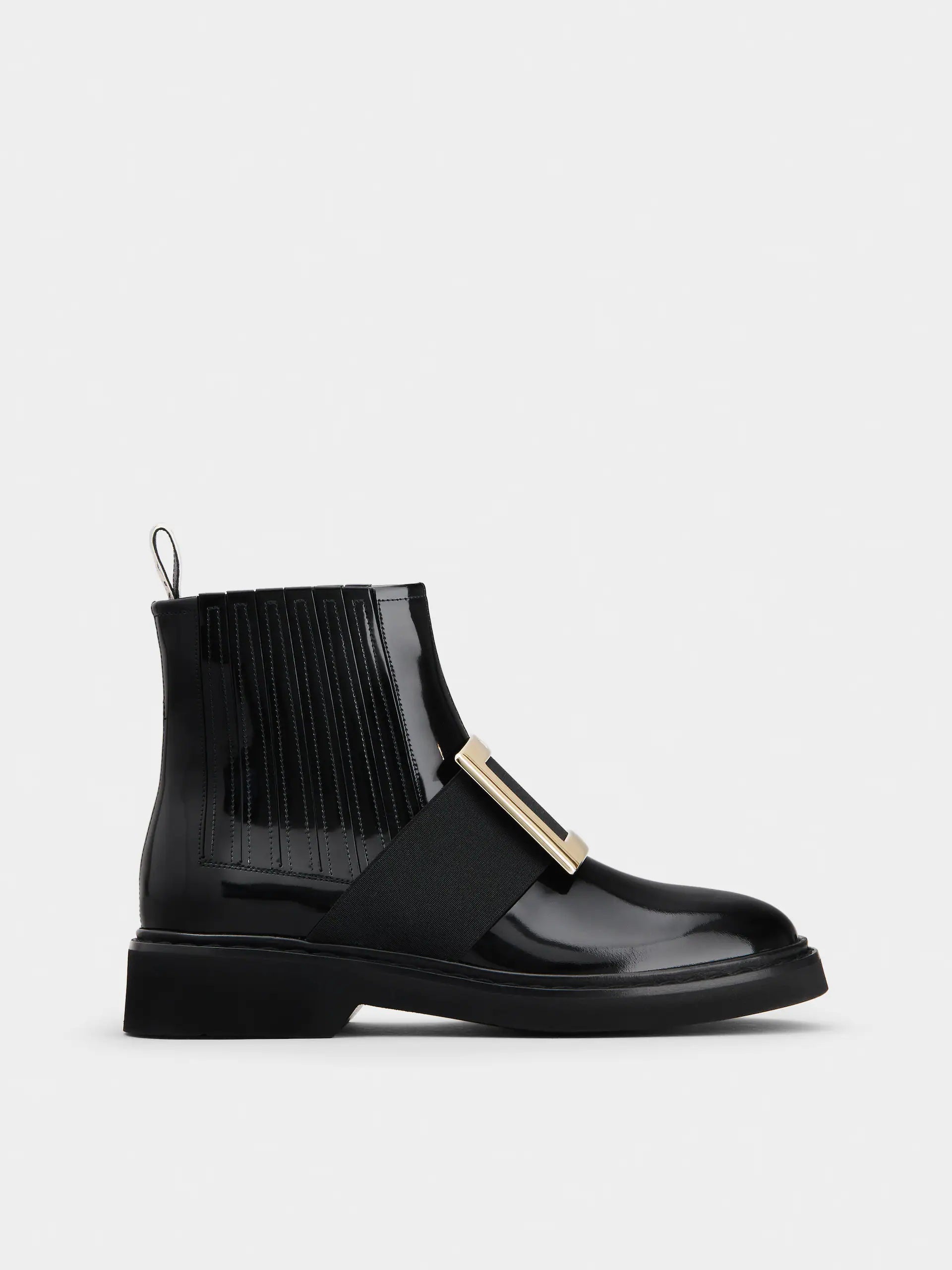 チェルシー ヴィヴ レンジャー メタル バックル アンクルブーツ 25 mm ブラック