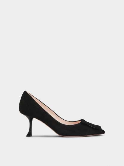 「ヴィヴ イン ザ シティ」 スエード パンプス 65 mm ブラック