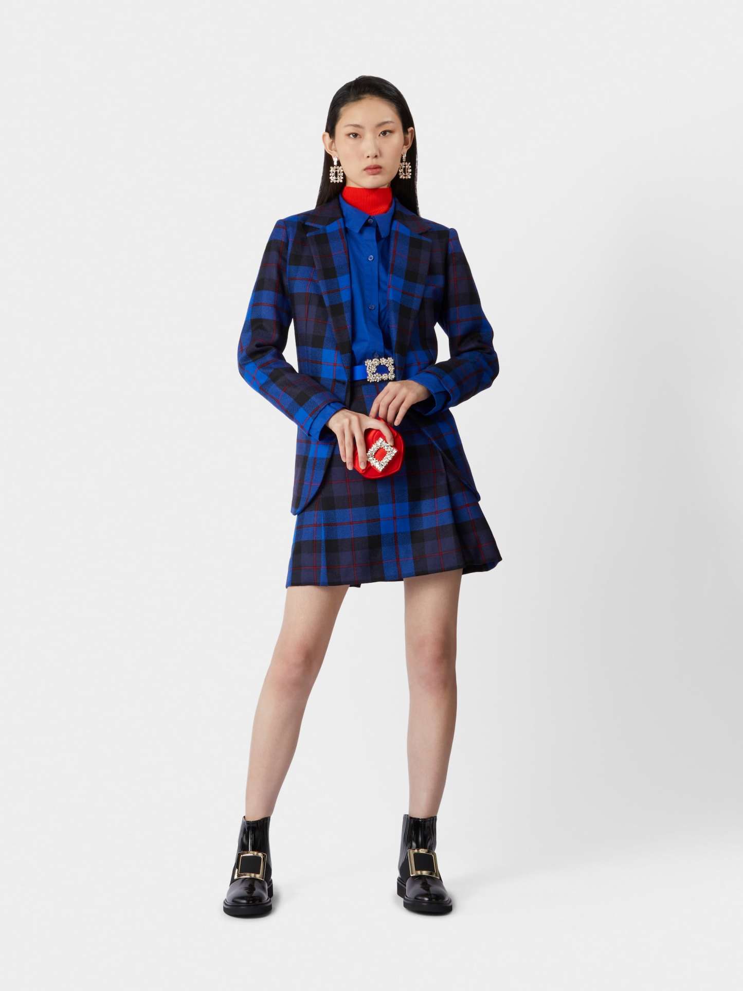 チェルシー ヴィヴ レンジャー メタル バックル アンクルブーツ 25 mm ブラック