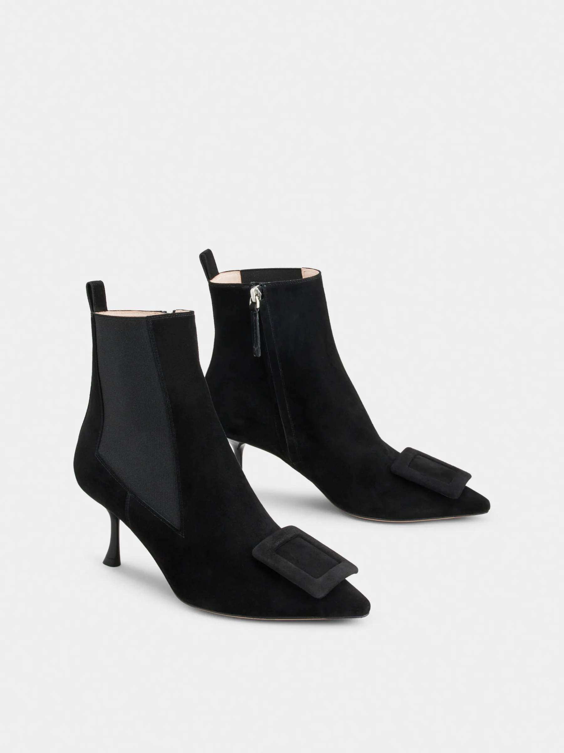 「ヴィヴ イン ザ シティ」スエード ブーティ 65 mm ブラック