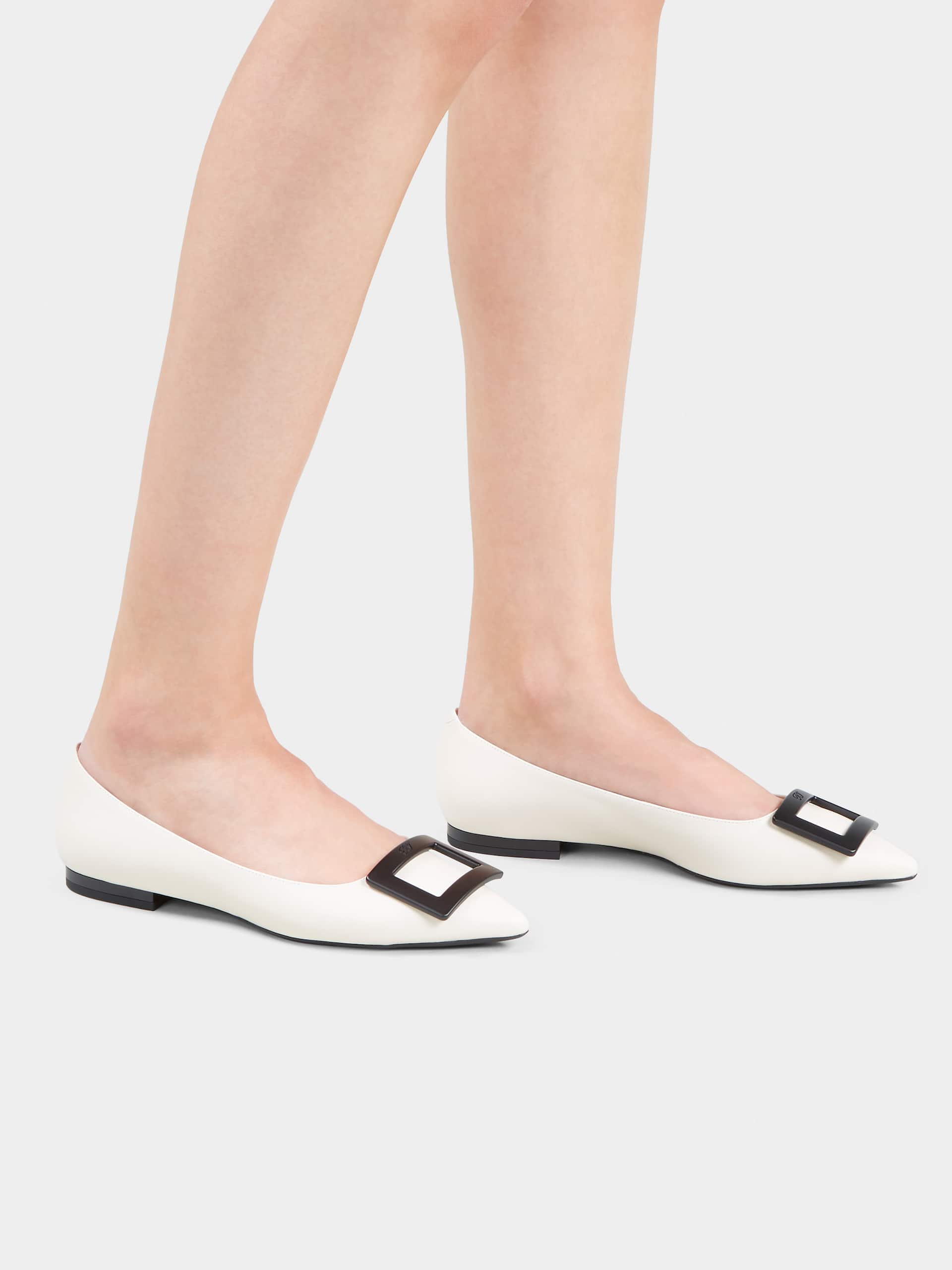 「ゴメッティーヌ」ナッパレザー バレリーナ 5 mm クリーム