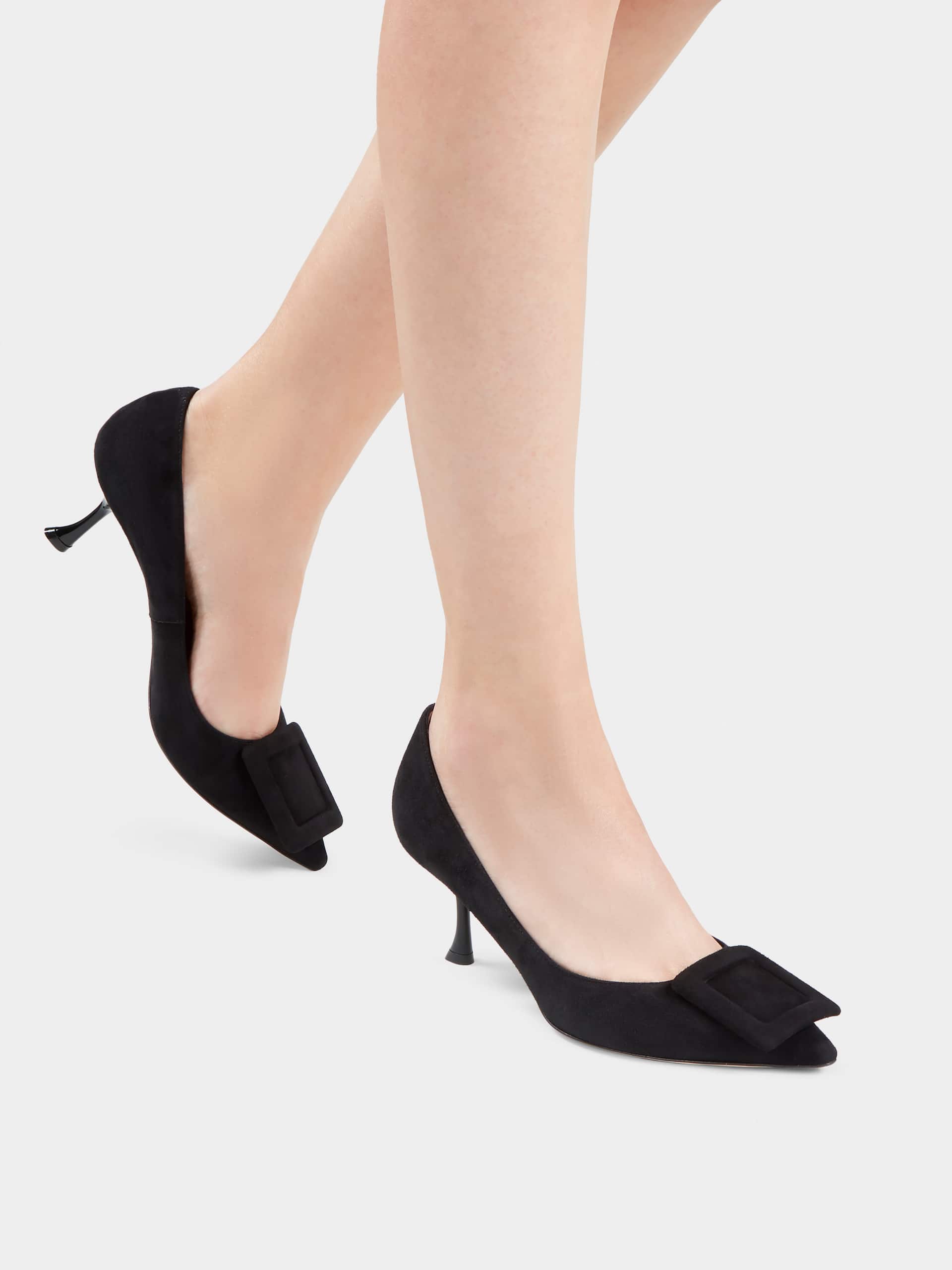 「ヴィヴ イン ザ シティ」 スエード パンプス 65 mm ブラック