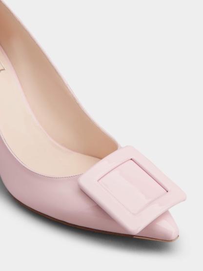 「ヴィヴ イン ザ シティ」 パテントレザー パンプス 65 mm ピンク