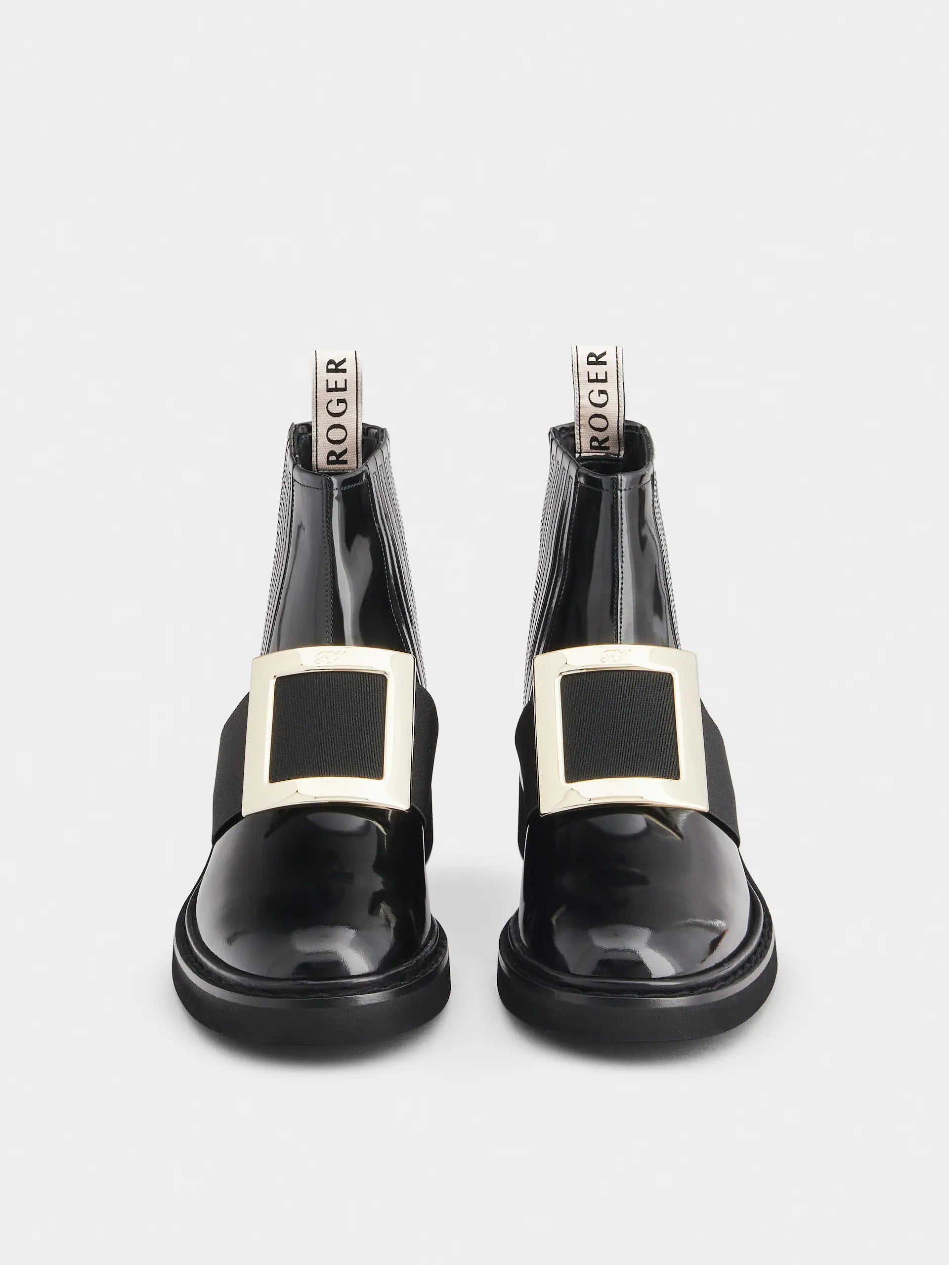 チェルシー ヴィヴ レンジャー メタル バックル アンクルブーツ 25 mm ブラック