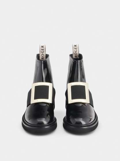 チェルシー ヴィヴ レンジャー メタル バックル アンクルブーツ 25 mm ブラック