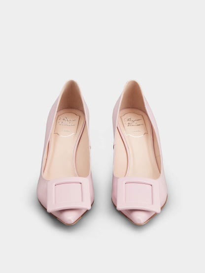 「ヴィヴ イン ザ シティ」 パテントレザー パンプス 65 mm ピンク