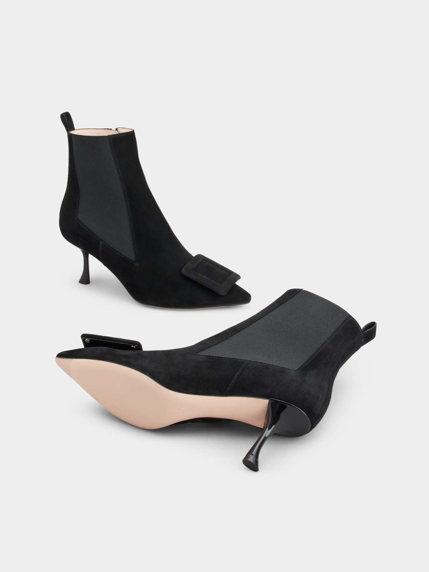 「ヴィヴ イン ザ シティ」スエード ブーティ 65 mm ブラック