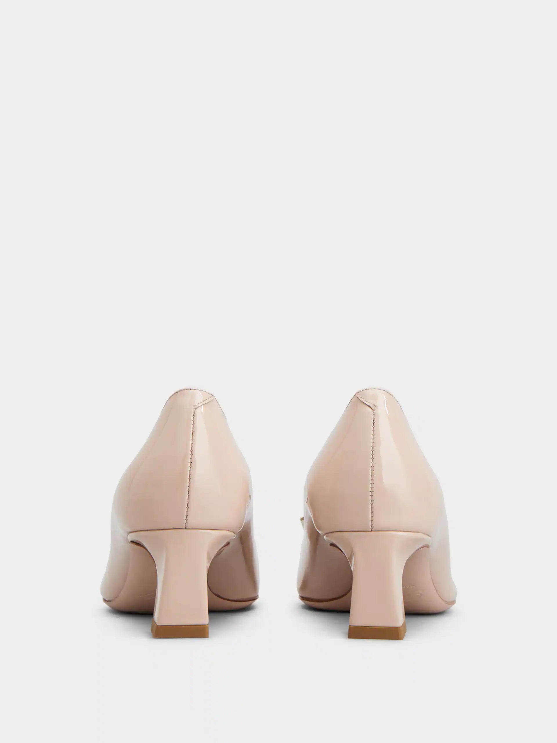 「ベル ヴィヴィエ トランペット」パンプス パテントレザー 45 mm ピンク