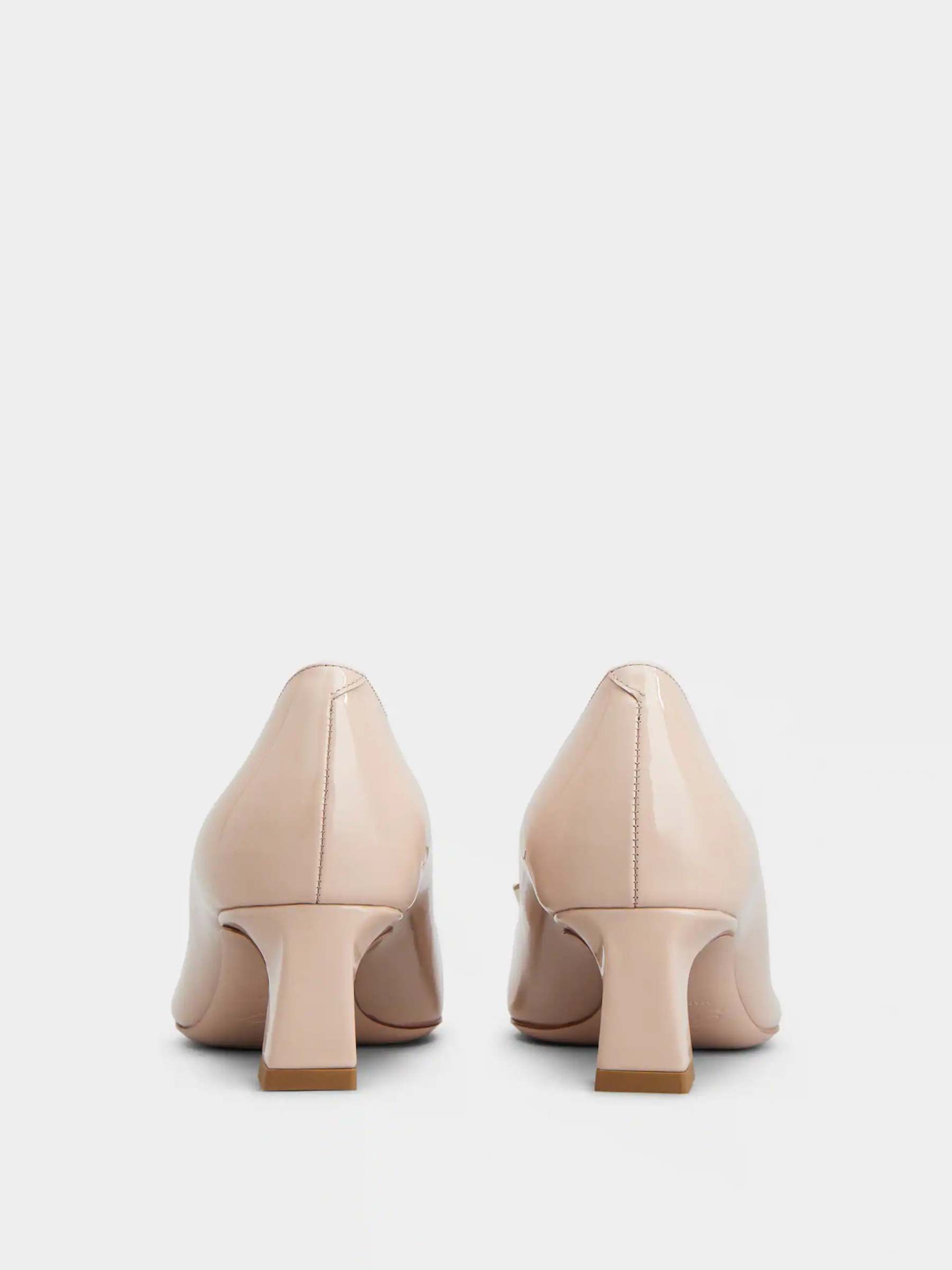 「ベル ヴィヴィエ トランペット」パンプス パテントレザー 45 mm ピンク