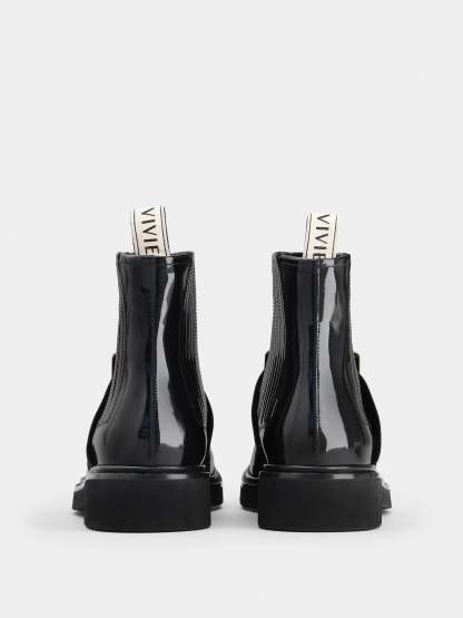 チェルシー ヴィヴ レンジャー メタル バックル アンクルブーツ 25 mm ブラック