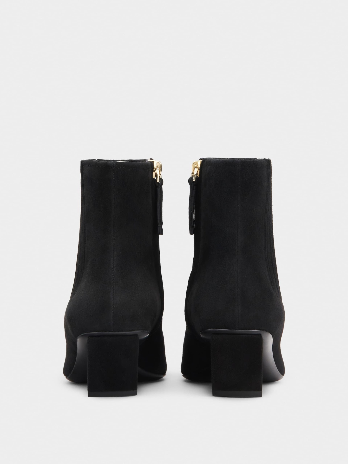 「ベル ヴィヴィエ」メタルバックル スエード チェルシーブーティ 45 mm ブラック