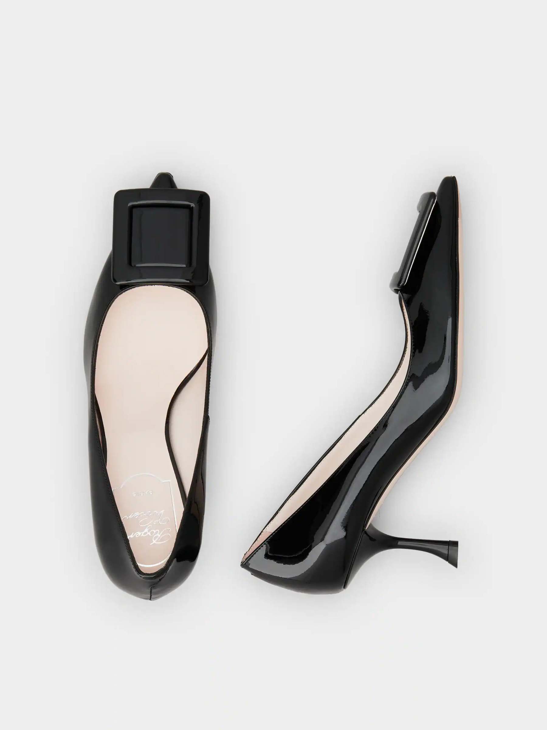 「ヴィヴ イン ザ シティ」 パテントレザー パンプス 65 mm ブラック