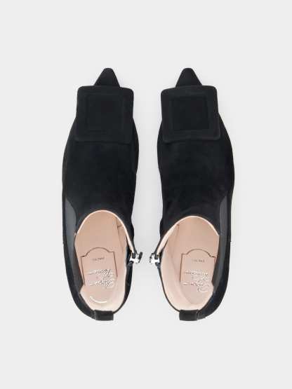 「ヴィヴ イン ザ シティ」スエード ブーティ 65 mm ブラック