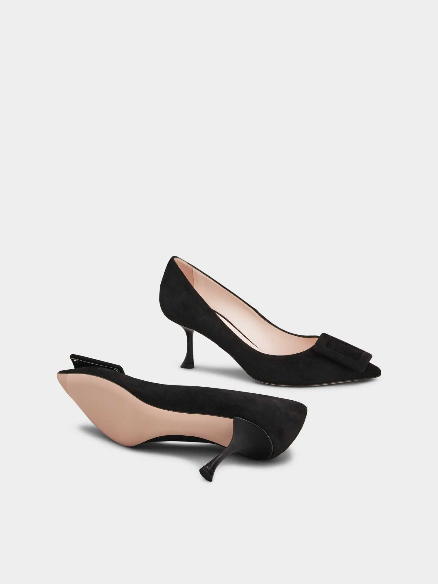 「ヴィヴ イン ザ シティ」 スエード パンプス 65 mm ブラック