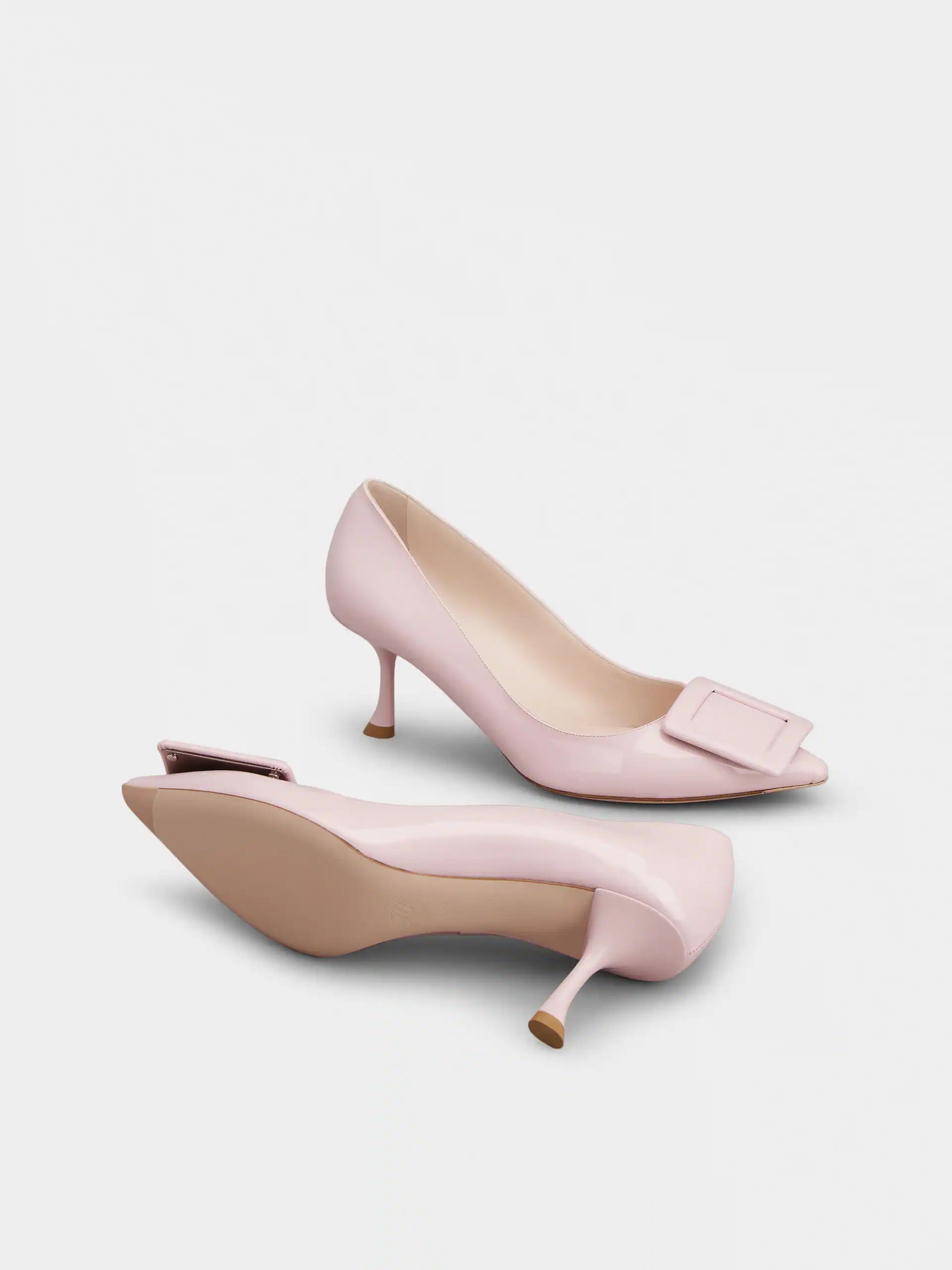 「ヴィヴ イン ザ シティ」 パテントレザー パンプス 65 mm ピンク