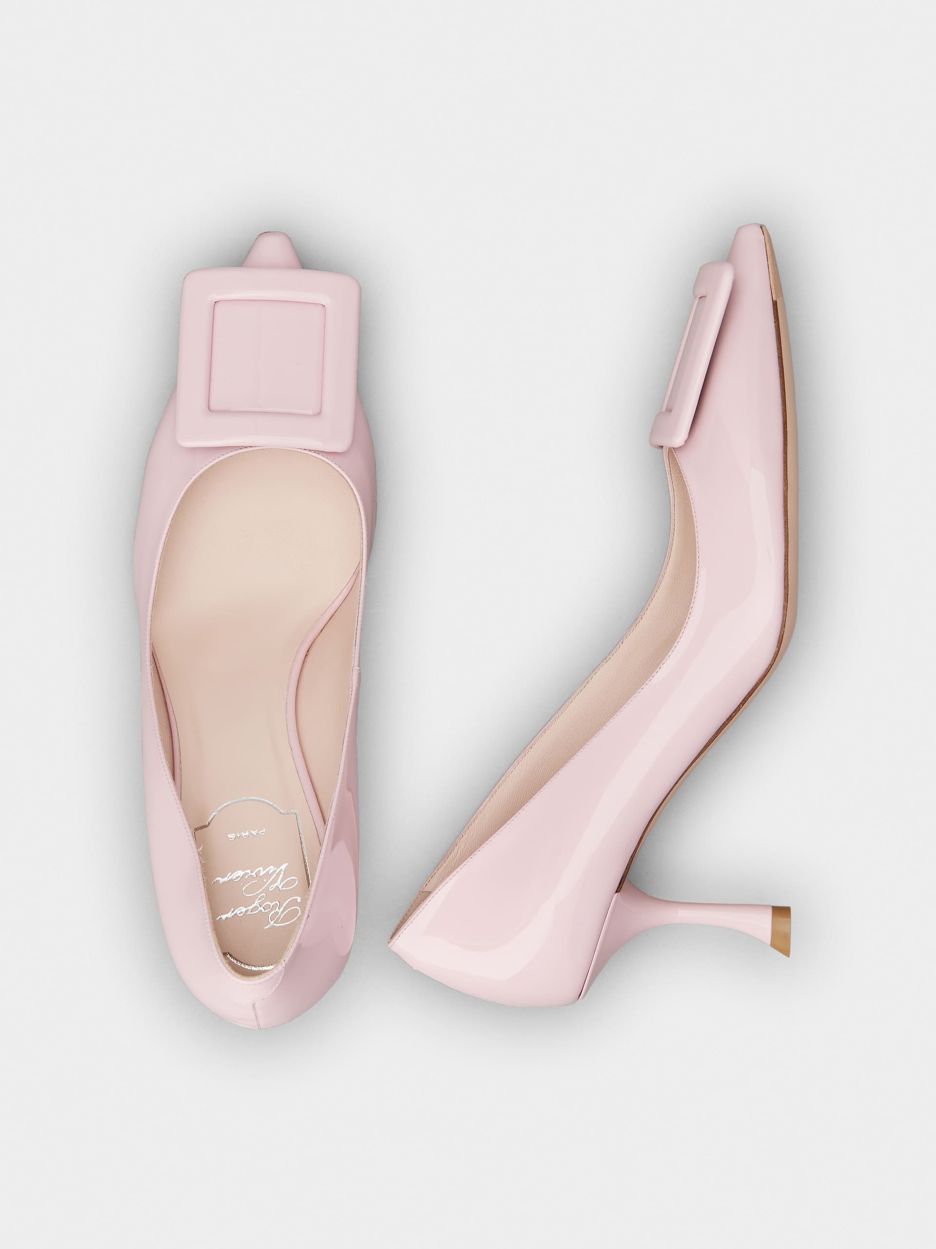 「ヴィヴ イン ザ シティ」 パテントレザー パンプス 65 mm ピンク