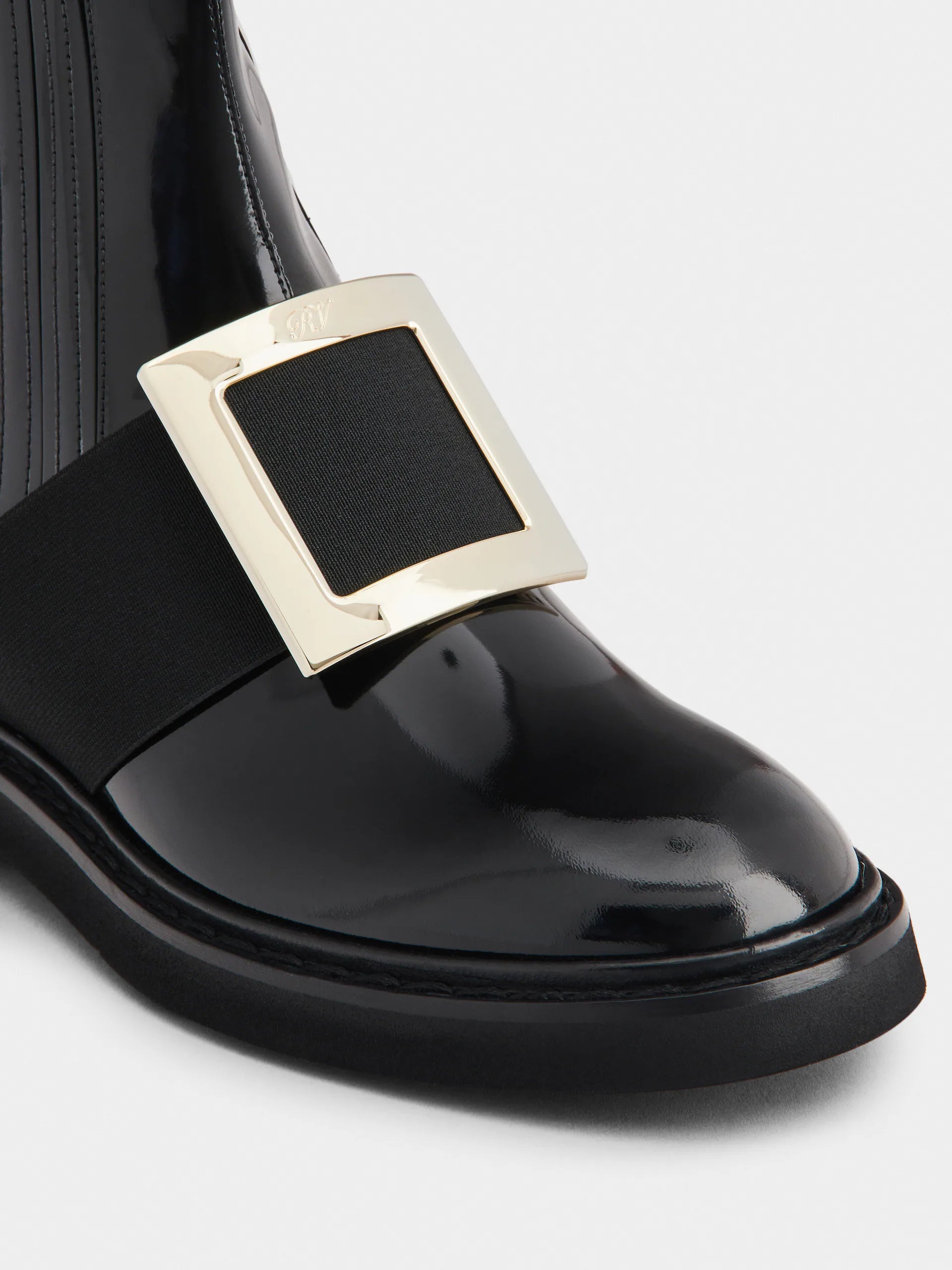 チェルシー ヴィヴ レンジャー メタル バックル アンクルブーツ 25 mm ブラック