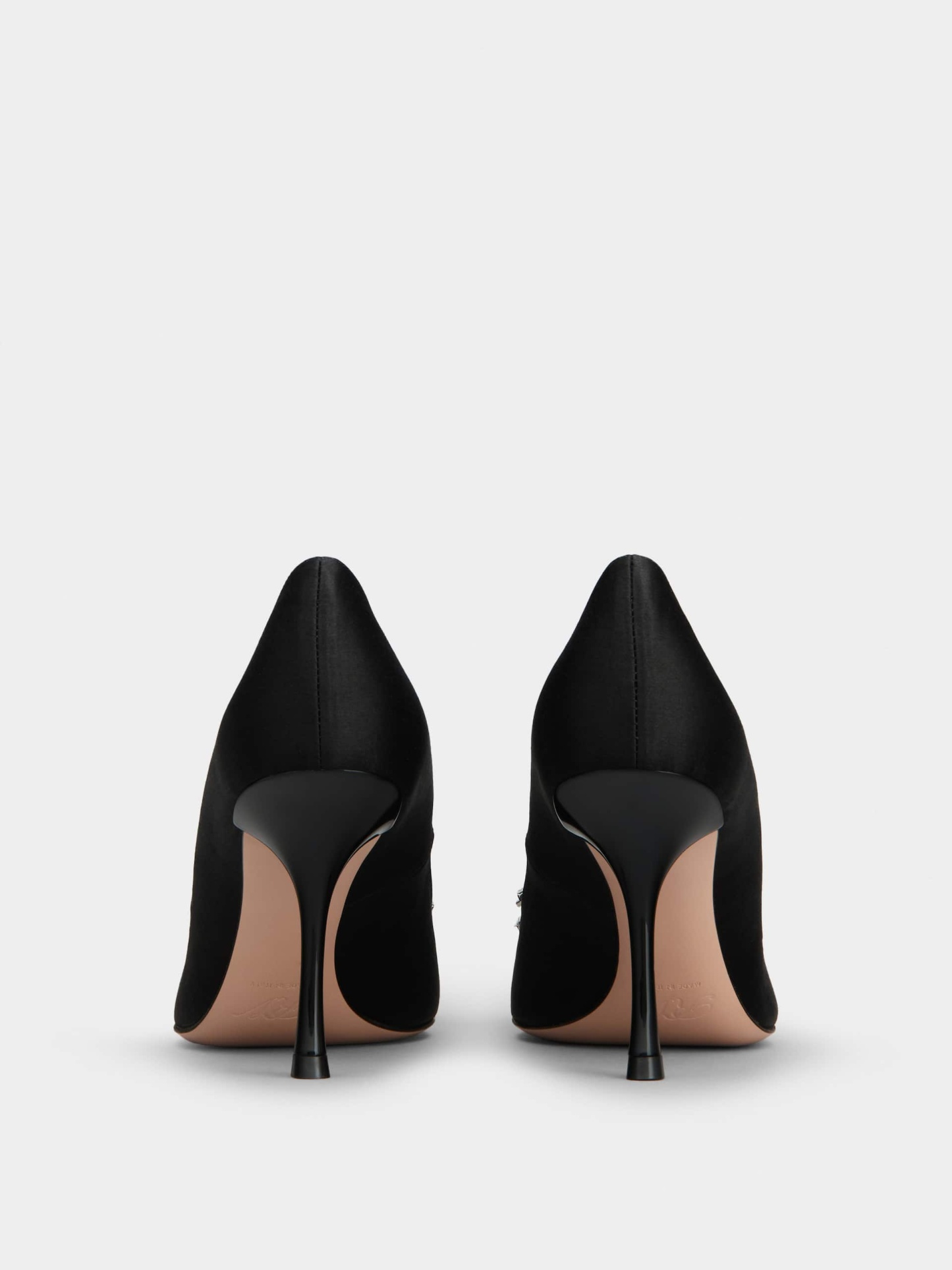 RV ブーケ ストラス バックル パンプス 85 mm ブラック