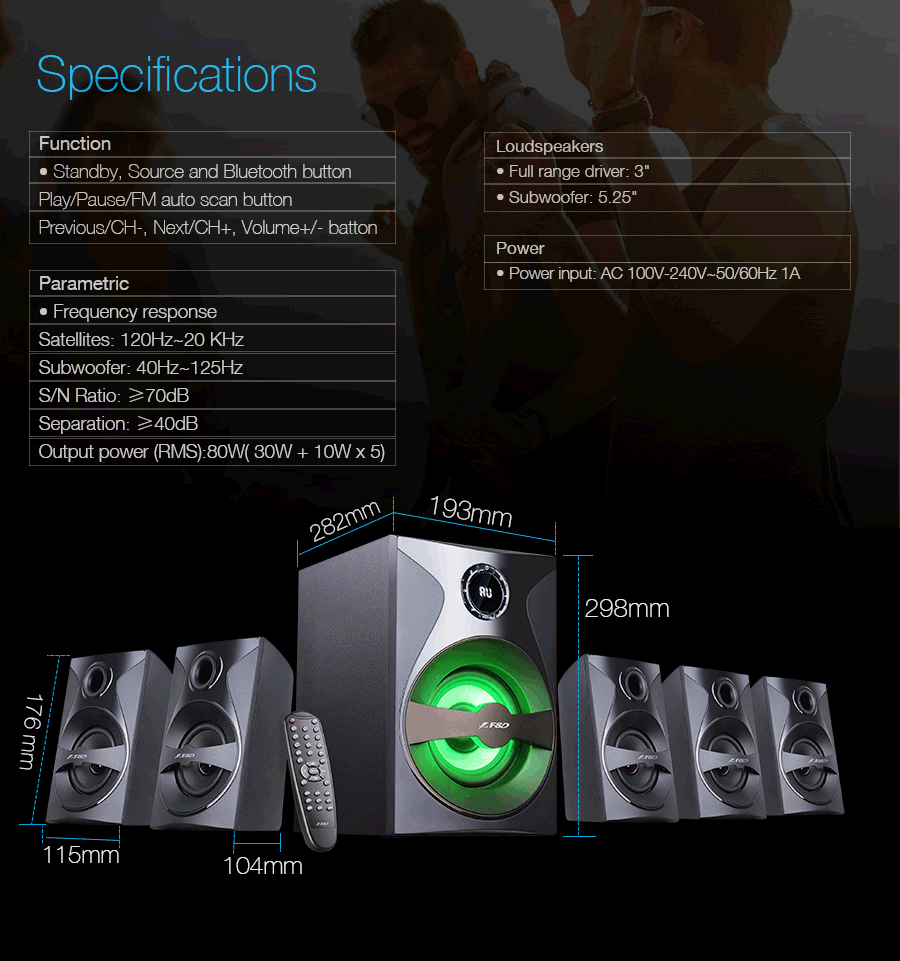 F3800X Home Theater Speaker 