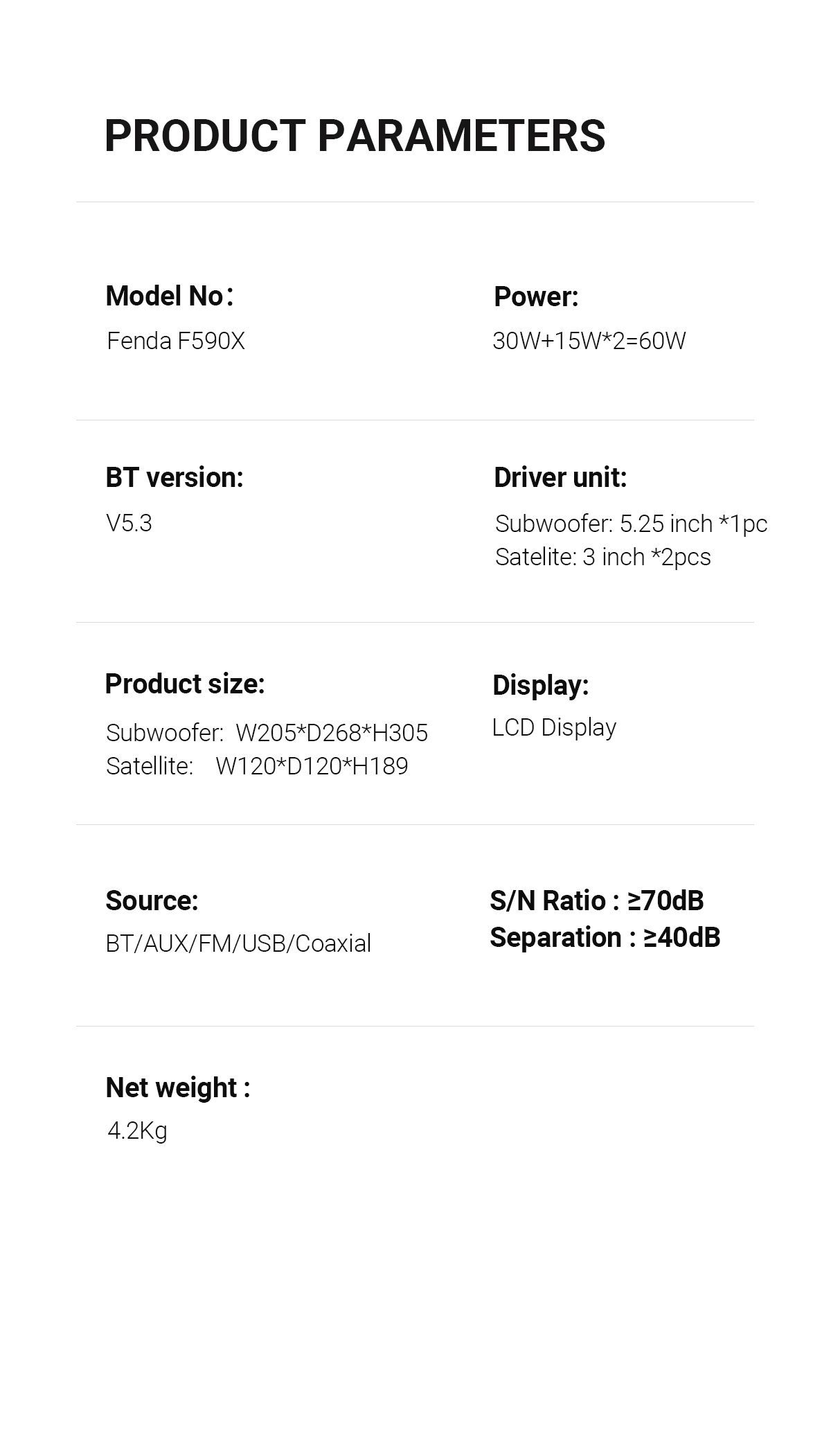 F590X 2.1 Multi-media Speaker