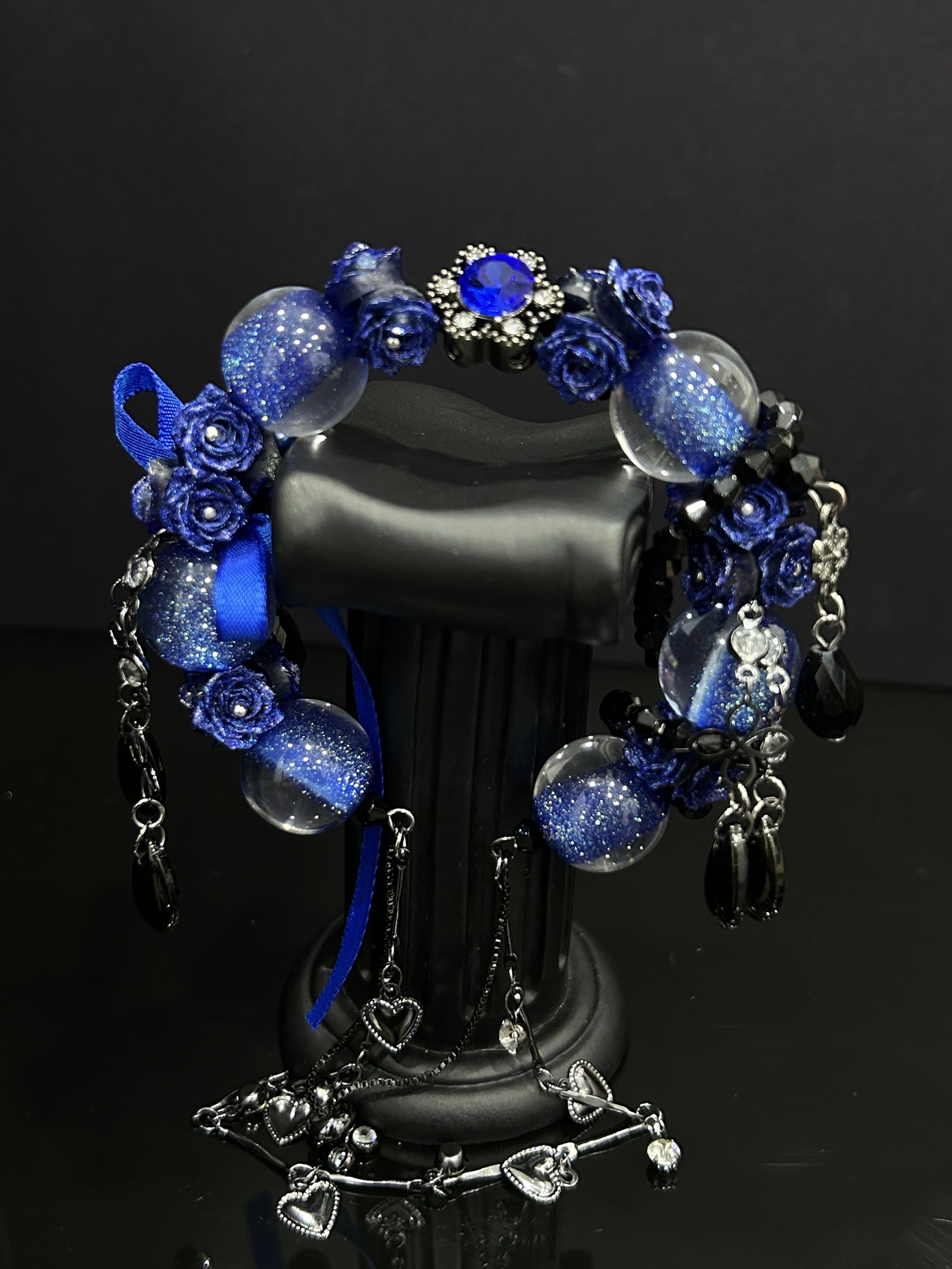 Handmade Aurora Butterfly Bracelet – Pastel Crystal Floral Jewelry