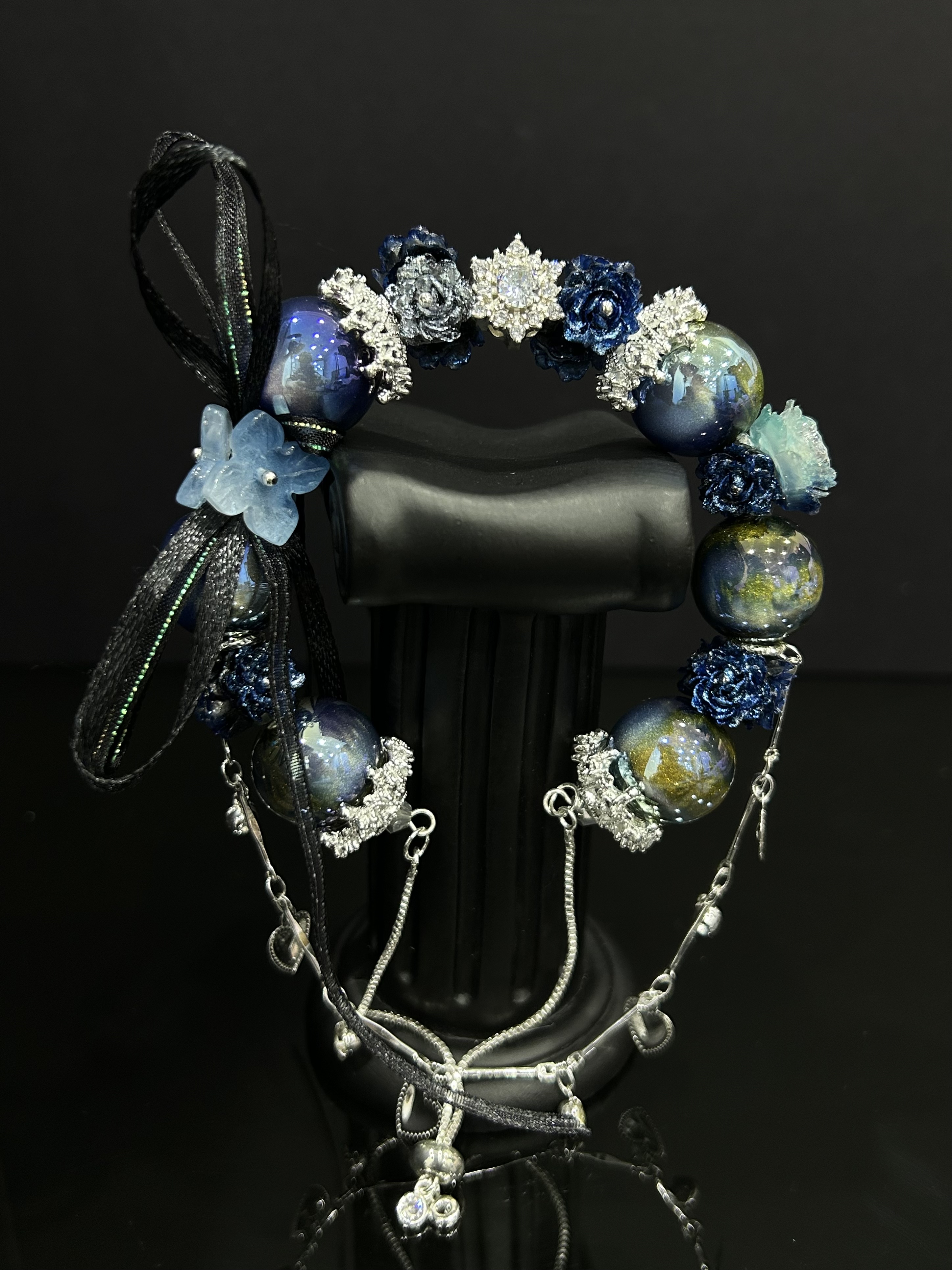 Handmade Lavender Pearl Bracelet – Aurora Crystal Layered Jewelry