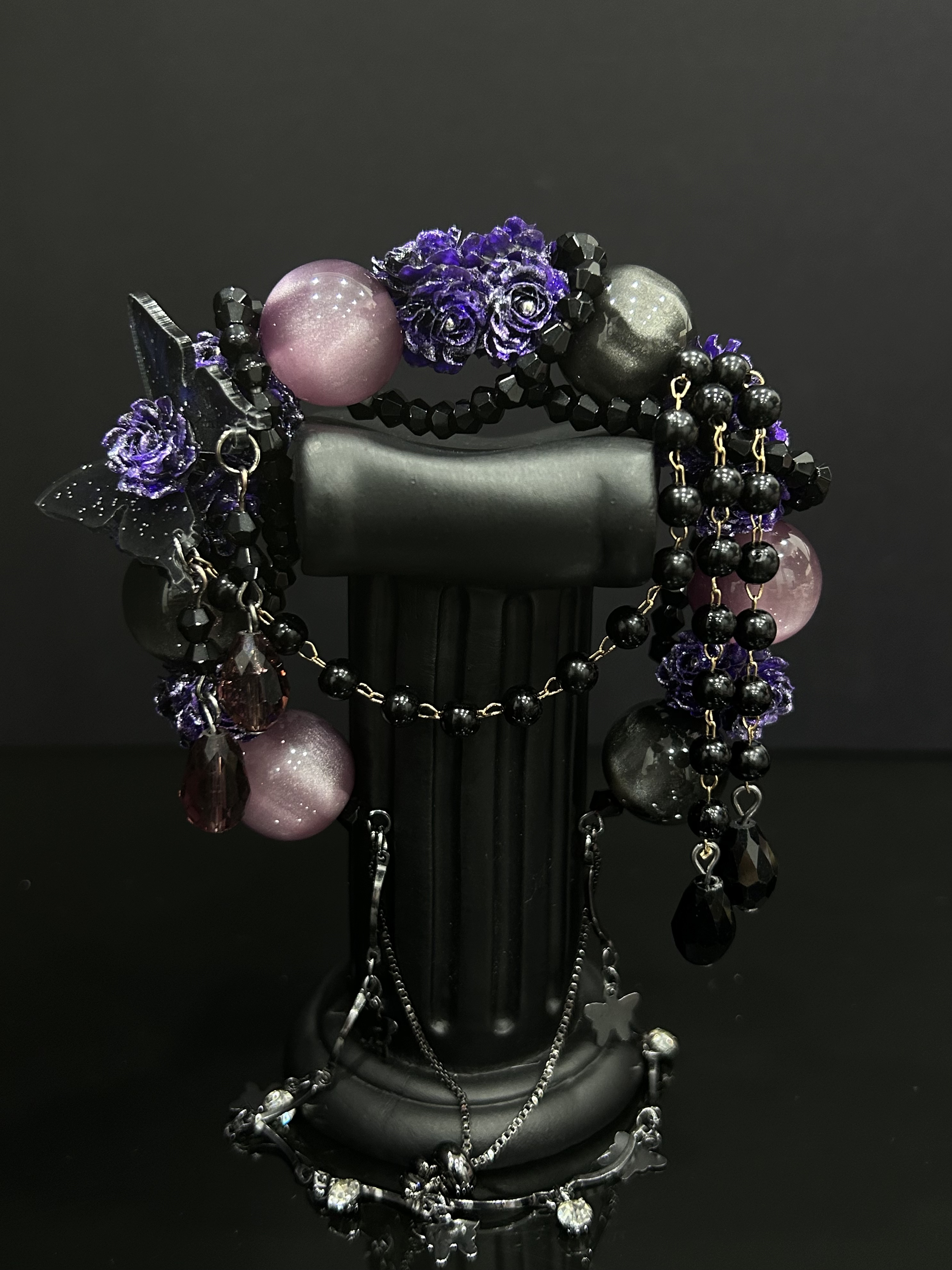 Handmade Ocean Dragonfly Bracelet – Blue Crystal Statement Jewelry