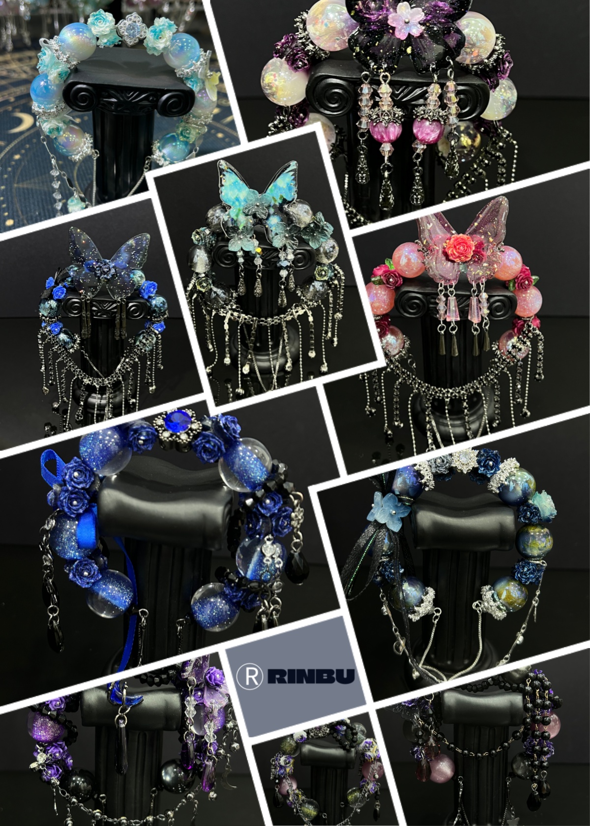 10PCS Handmade Crystal Bracelet Set – Luxury Mixed Style Jewelry Collection