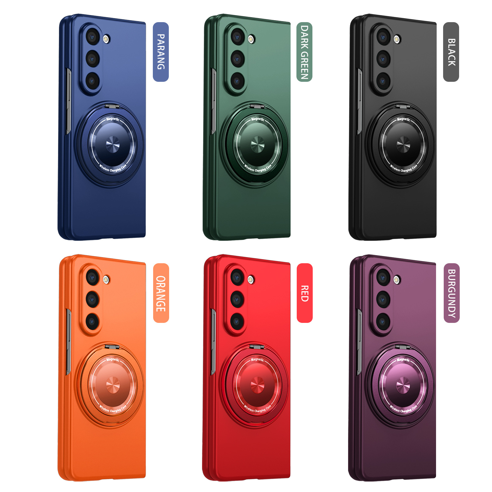 เหมาะสำหรับ Samsung Z Fold5/4/3 เคสป้องกันขาตั้งหมุนได้ 360 องศา