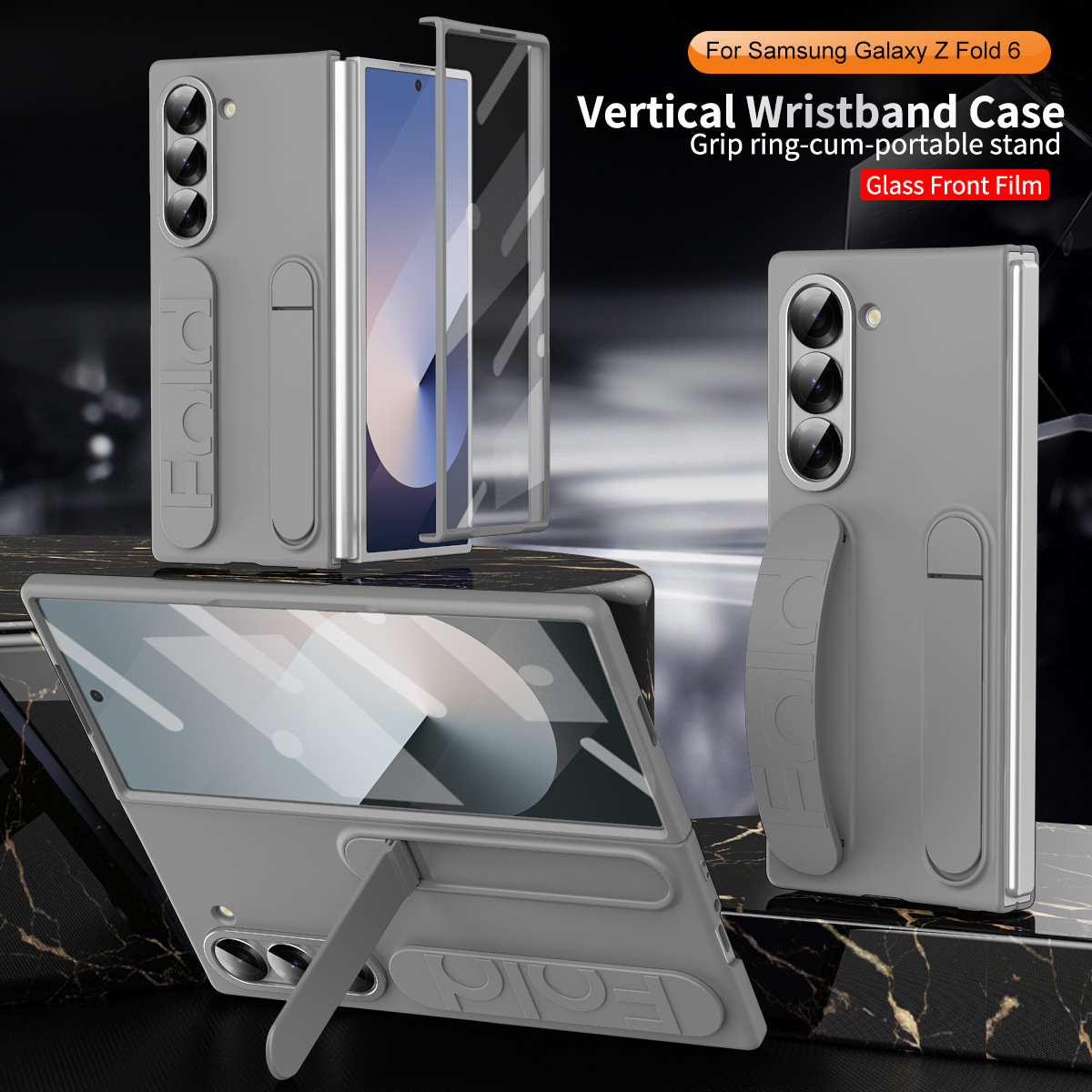 เหมาะสำหรับ Samsung Z Fold6/5/4/3 สายรัดข้อมืออย่างเป็นทางการแนวตั้งเคสโทรศัพท์มือถือ